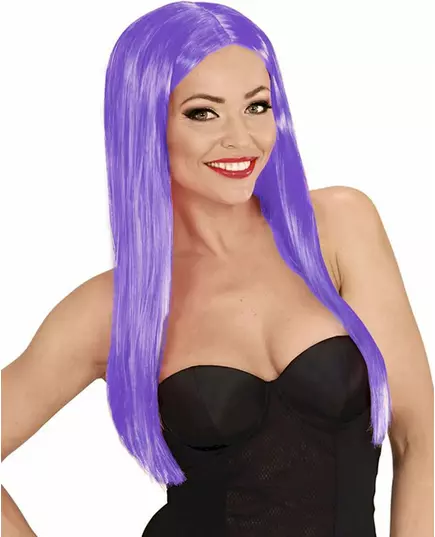 Violette Glamour Perücke für Damen