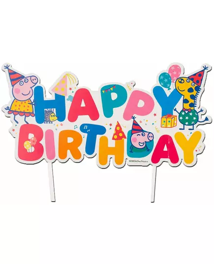 Cake topper Happy Birthday Peppa Pig™ 17 cm