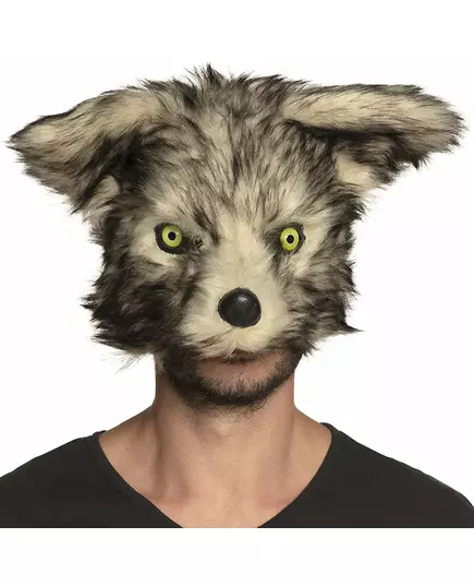 Gefährliche Werwolfmaske für Erwachsene grau-beige