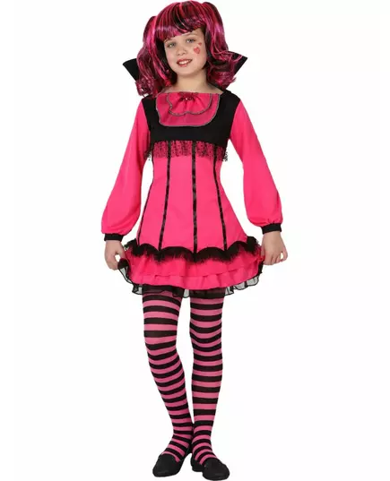 Déguisement vampire rose fille, Taille: 3–4 ans (98–115 cm)
