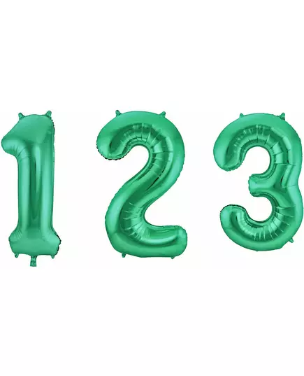 Aluminium-Luftballon Ziffernballon Partydeko türkis 86 cm, Größe: 6