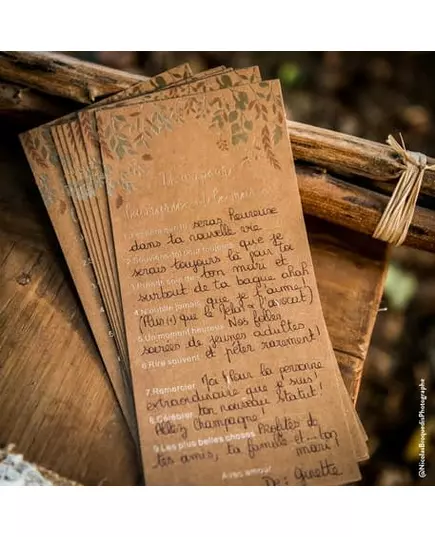 10 Glückwunschkarten für Brautpaare in Kraft und Bronze 22 x 11 cm zum Ausfüllen, image 2