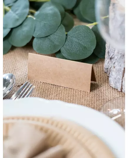 10 Kraft-Tischkarten 9,5 x 4 cm für Hochzeiten, image 2