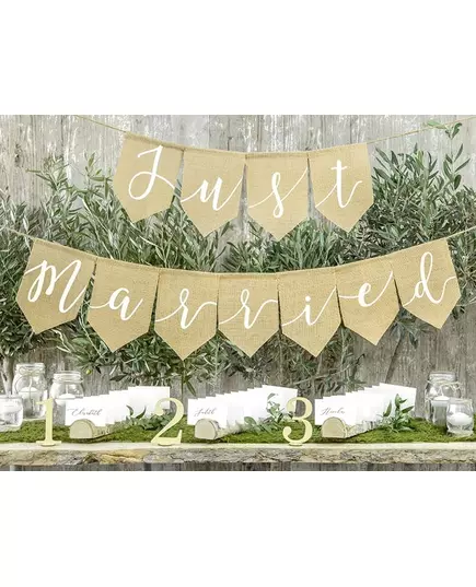 Ghirlanda in juta Just Married 185 x 23 cm, image 2