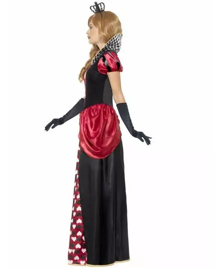 Costume lungo da Regina di Cuori per donna, Taglia: Medium, image 2