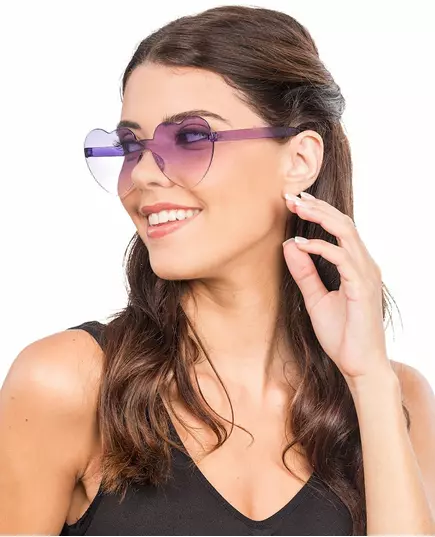 Herzbrille getönte Gläser lila für Erwachsene, image 2