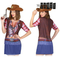  T-shirt pour adultes 8270 Cow-girl, fig. 1 