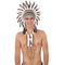  Stirnband My Other Me Federn Grau Indianer  60 cm, fig. 1 