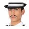  Moustache Noir Accessoires de costumes Années 20, fig. 1 