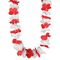  Collier hawaï supporter rouge et blanc adulte, fig. 1 