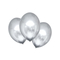  6 Ballons en latex argentés satinés 28 cm, fig. 1 