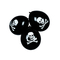  6 Ballons en latex pirate noirs, fig. 1 