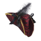  Chapeau de pirate rouge avec plume adulte, fig. 1 