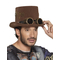 Chapeau haut de forme marron rouages lunettes Steampunk adulte, fig. 1 