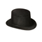  Chapeau haut de forme noir en plastique Adulte, fig. 1 