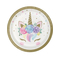  8 Petites assiettes en carton licorne féerique blanches 18 cm, fig. 1 