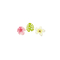  9 Confettis en bois fleurs et feuilles tropicales 3,8 cm, fig. 1 