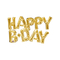  Ballon aluminium lettres Happy Birthday doré, fig. 1 