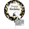  Ballon personnalisable Happy Birthday Noir et Or 43 cm, fig. 1 