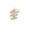  Bougie 1er anniversaire paillettes champagne 10 x 8 cm, fig. 1 