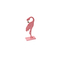  Flamant rose en bois sur socle rose 15 cm, fig. 1 