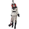  Düsteres Clownkostüm für Halloween Damenkostüm weiss-schwarz, fig. 1 