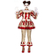  Déguisement clown terrifiante rouge et blanc femme, fig. 1 