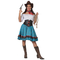 Déguisement cowgirl à carreaux bleus femme, fig. 1 