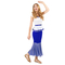  Costume donna gallica bianco e blu adulto, fig. 1 