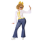  Travestimento disco effetto jeans e dorato taglie forti, fig. 1 
