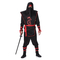  Déguisement ninja noir et rouge homme, fig. 1 