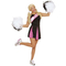  Déguisement pompom girl rose et noir femme, fig. 1 