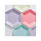  12 Petites assiettes en carton hexagonales 6 couleurs pastel 18 cm, fig. 2 