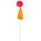  6 Pics en bois pompons colorés 16 cm, fig. 2 