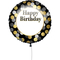  Ballon personnalisable Happy Birthday Noir et Or 43 cm, fig. 2 