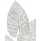  Branche décorative 5 feuilles blanche 80 cm, fig. 2 