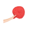  Eventail en paille rouge adulte, fig. 2 