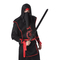  Déguisement ninja noir et rouge homme, fig. 2 