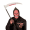  Masque intégral à capuche faucheur phosphorescent rouge adulte, fig. 2 