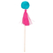  6 Pics en bois pompons colorés 16 cm, fig. 3 