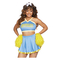  Déguisement luxe pompom girl bleu ciel femme, fig. 3 