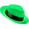  Chapeau gangster vert fluo adulte, fig. 1 