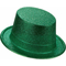  Cappello cilindro in plastica con paillettes verde per Adulto, fig. 1 