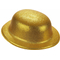  Cappello melone in plastica con paillettes dorato per Adulto, fig. 1 
