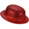  Chapeau melon plastique pailleté rouge adulte, fig. 1 