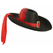  Chapeau mousquetaire noir et rouge adulte, fig. 1 