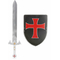  Kit bouclier et épée de chevalier croisé en plastique pour Enfant, fig. 1 