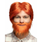  Perruque avec barbe et moustache rousse homme, fig. 1 