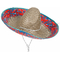  Sombrero Mexicain bordure rouge et bleu adulte, fig. 1 