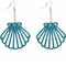  Muschel-Ohrringe Accessoire für Meerjungfrauen blau-glitzer, fig. 1 